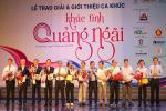 Trao giải Cuộc thi sáng tác ca khúc về quê hương Quảng Ngãi